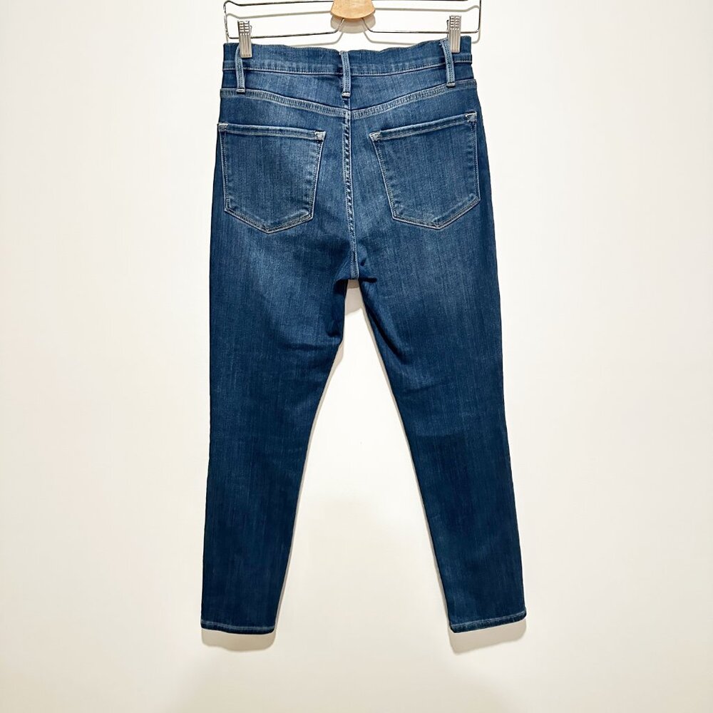 Frame Ali High-Rise Cigarette Jeans | Lupine Dark Wash | Size 27 - Picture 6 of 8